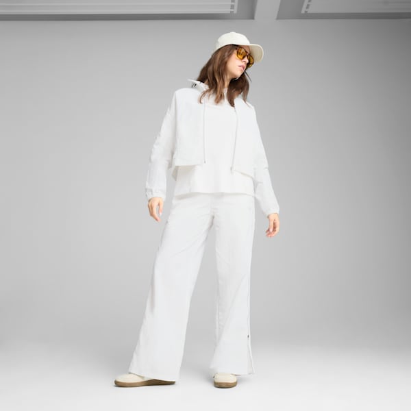 DARE TO Women's Oversized Full-Zip Woven Jacket, PUMA White, extralarge