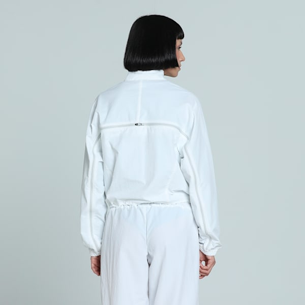 DARE TO Women's Oversized Zip-Off Woven Jacket, PUMA White, extralarge-IND