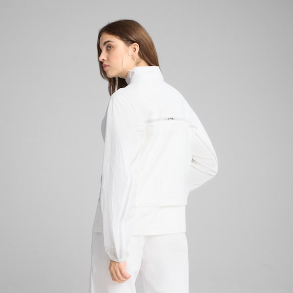 DARE TO Women's Oversized Full-Zip Woven Jacket, PUMA White, extralarge