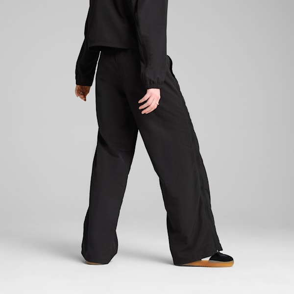 DARE TO Women's Relaxed Woven Zip-Off Pants, PUMA Black, extralarge