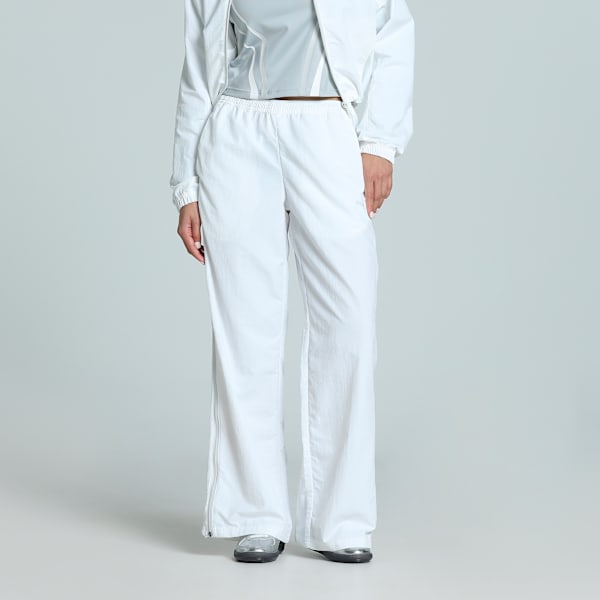 DARE TO Women's Relaxed Fit Woven Zip-Off Pants, PUMA White, extralarge-IND
