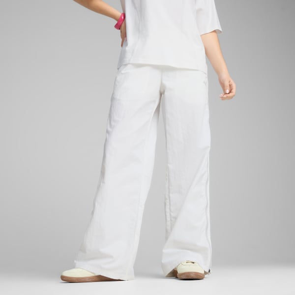 Pantalon décontracté tissé à glissière DARE TO Femme, PUMA White, extralarge
