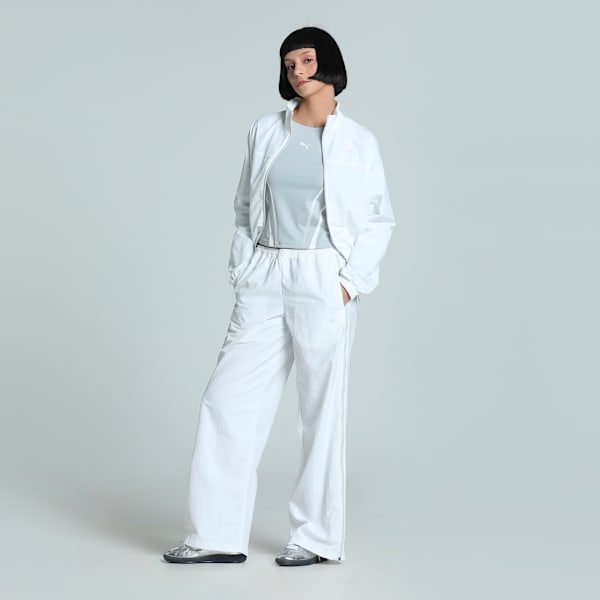 DARE TO Women's Relaxed Fit Woven Zip-Off Pants, PUMA White, extralarge-IND