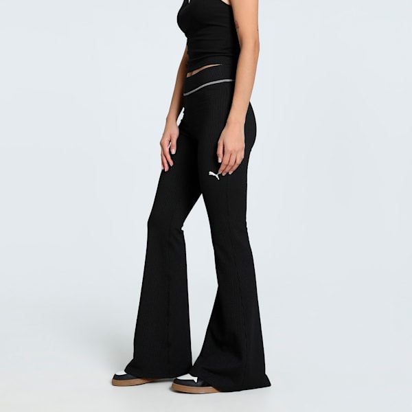 DARE TO Textured Flared Women's Leggings, PUMA Black, extralarge-IND