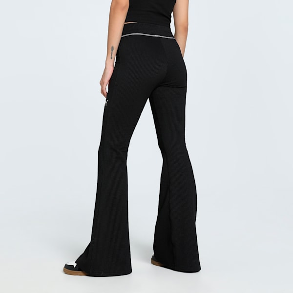 DARE TO Textured Flared Women's Leggings, PUMA Black, extralarge-IND