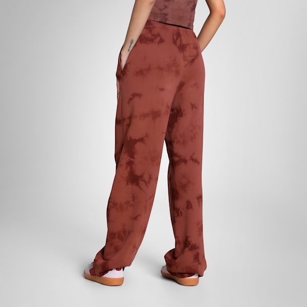 WARDROBE Essentials FLORAL PACK Women's Washed Straight Sweatpants, Chocotart, extralarge-IND