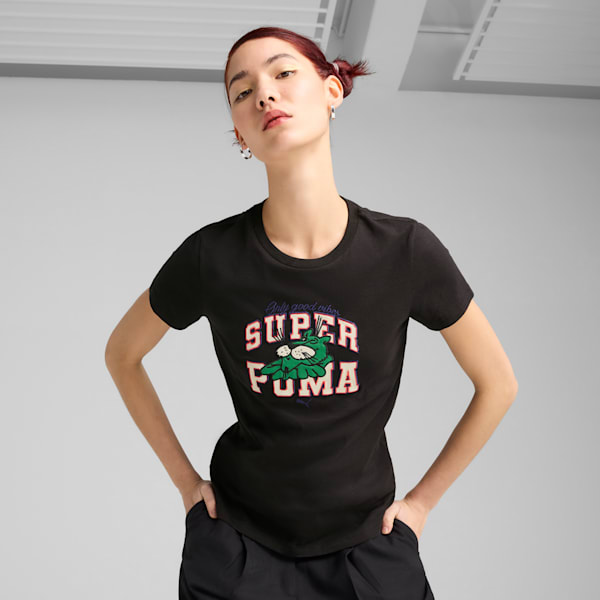 SUPER PUMA GRAPHICS Women's Tee, PUMA Black, extralarge