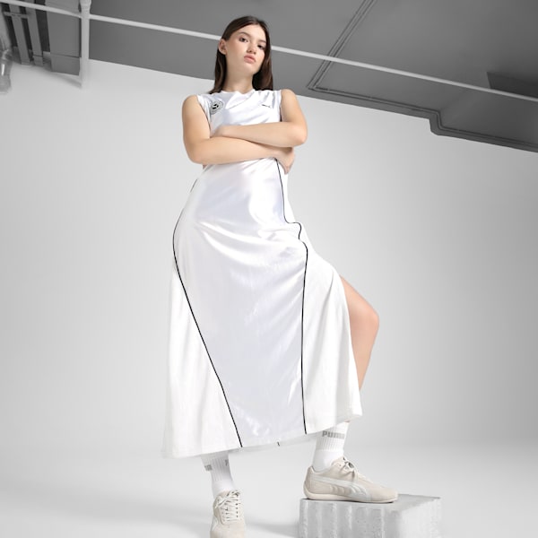 DARE TO Jer-she Women's Relaxed Fit Dress, PUMA White, extralarge-IND
