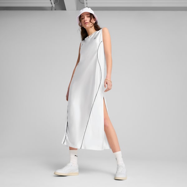 Vestido largo Jer-She para mujer, PUMA White, extralarge