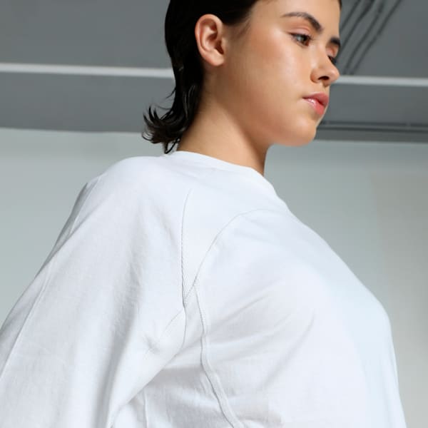 DARE TO Women's Oversized Tee, PUMA White, extralarge-IND