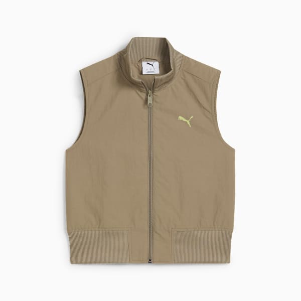 DARE TO Women's Full-Zip Woven Vest, Velvet Moss, extralarge