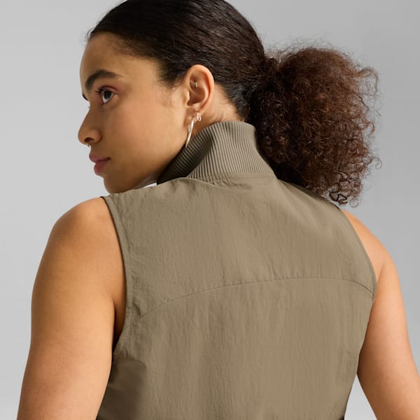 DARE TO Women's Full-Zip Woven Vest, Velvet Moss, extralarge