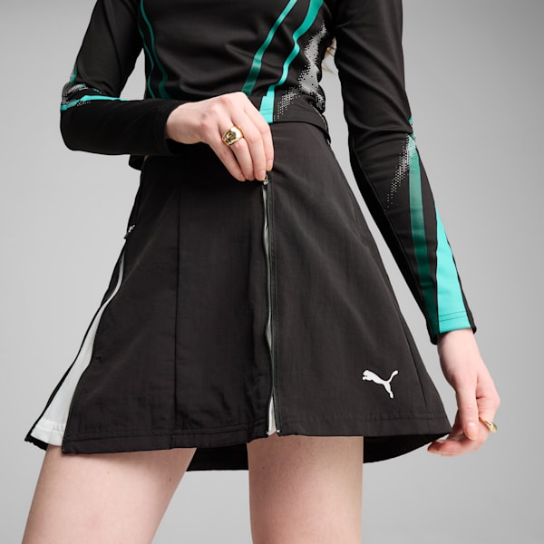 Falda tejida con cremallera DARE TO para mujer, PUMA Black, extralarge
