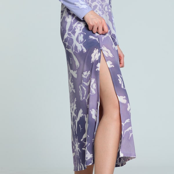 DARE TO Mesh Column Women's Relaxed Fit Dress, Cool Weather-AOP, extralarge-IND