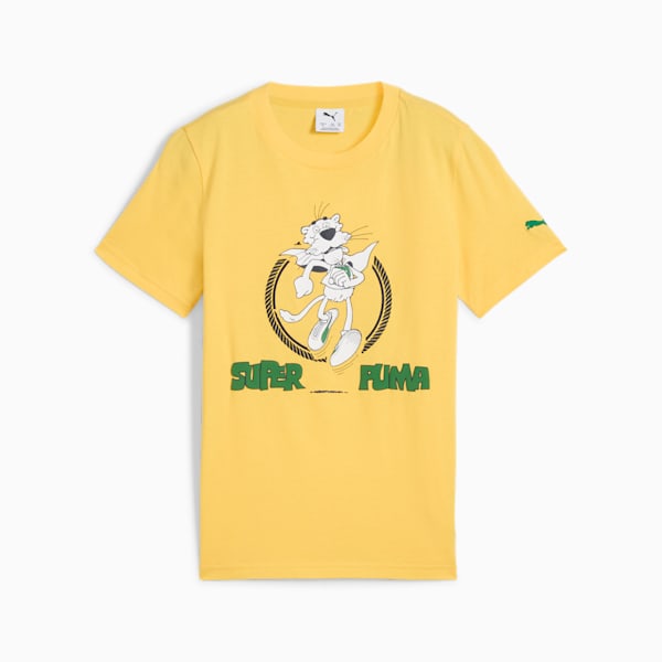 Camiseta gráfica I para niños grandes SUPER PUMA, Sunny Yellow, extralarge