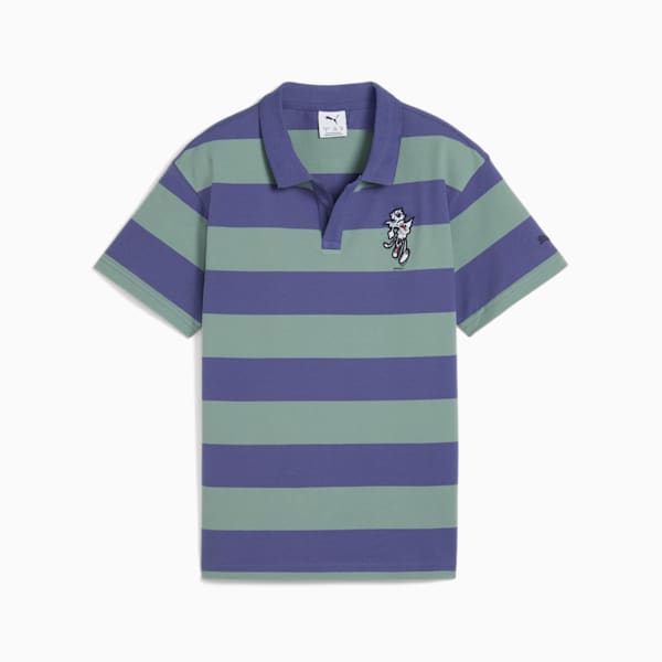 SUPER PUMA Big Kids' Polo, Green Moon, extralarge