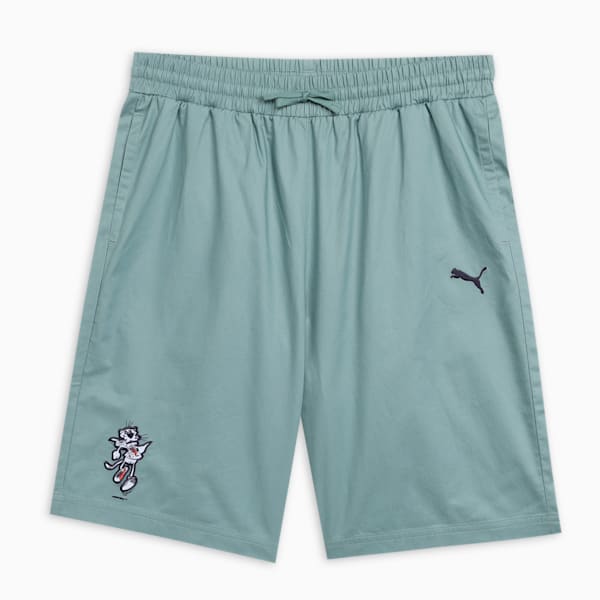 SUPER Youth Relaxed Fit Woven Shorts, Green Moon, extralarge-IND