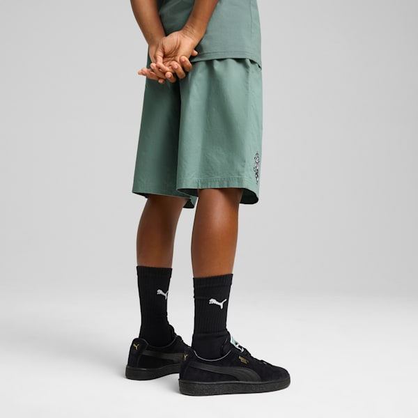 SUPER Youth Relaxed Fit Woven Shorts, Green Moon, extralarge-IND