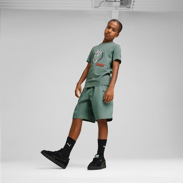 Shorts tejidos para niños grandes SUPER PUMA, Green Moon, extralarge