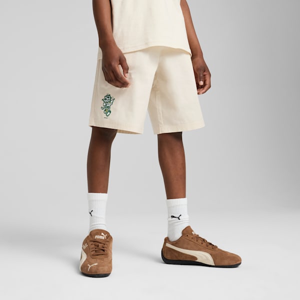 Shorts tejidos para niños grandes SUPER PUMA, Alpine Snow, extralarge