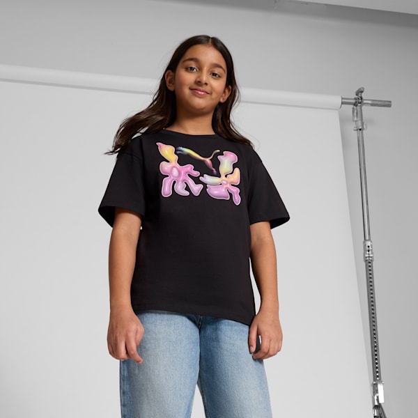 Graphics Big Kids' Relaxed Tee, PUMA Black, extralarge