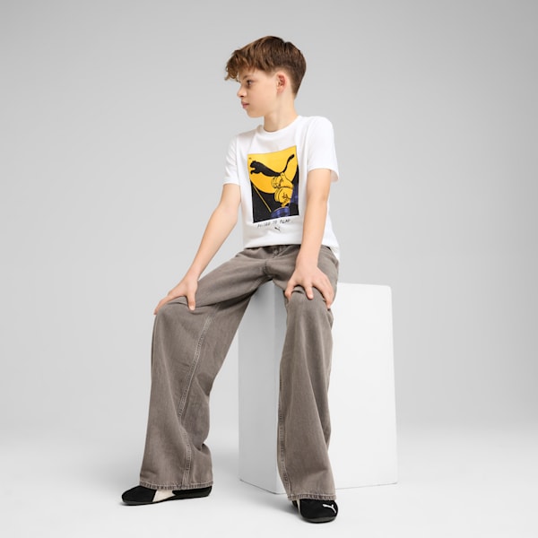 Playera Graphics III para adolescentes, PUMA White, extralarge