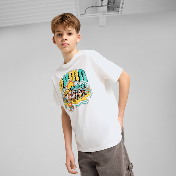Playera Graphics III juvenil, PUMA White, extralarge