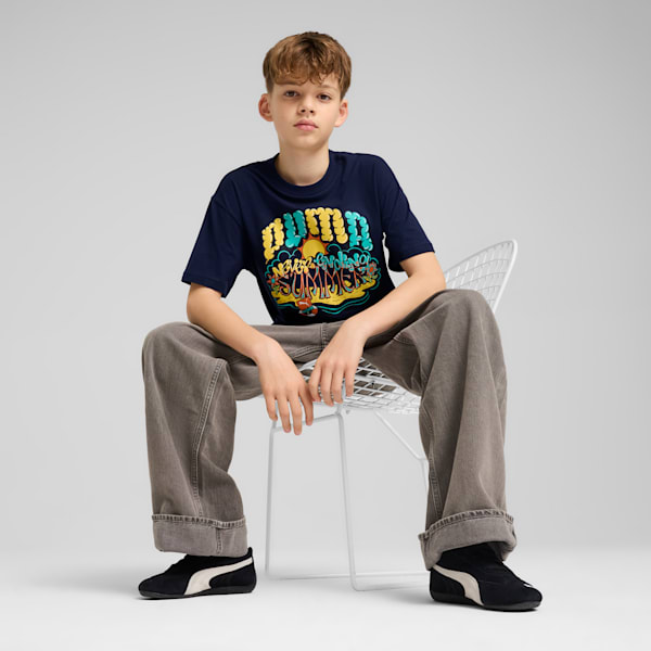 Playera Graphics III juvenil, New Navy, extralarge