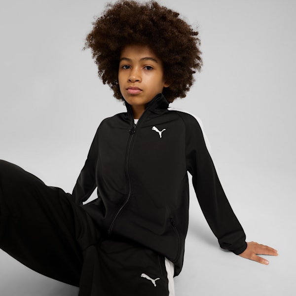 T7 ALWAYS ON Big Kids' Track Jacket, PUMA Black, extralarge