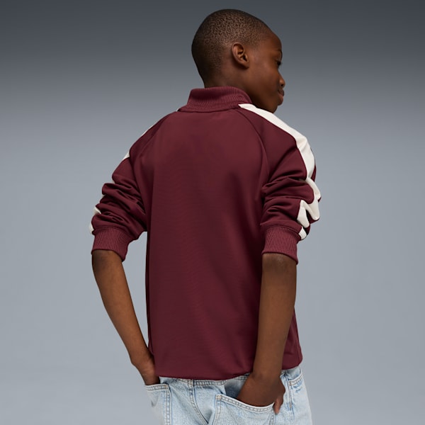 T7 Big Kids' Track Jacket, Ruby Shimmer, extralarge