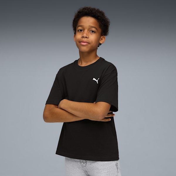PUMA Wardrobe Essentials Big Kids' Tee, PUMA Black, extralarge