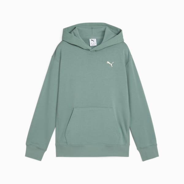 Wardrobe Essentials Big Kids' Relaxed Hoodie, Green Moon, extralarge