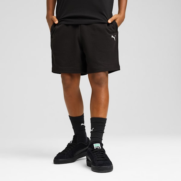 Wardrobe Essentials Big Kids' Relaxed Shorts, PUMA Black, extralarge