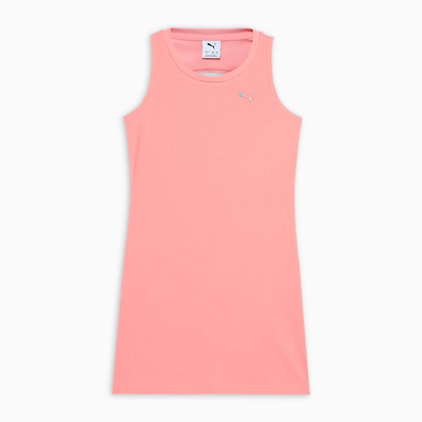 BUTTERFLY VIBE Youth Slim Fit Ribbed Tank Dress, Pink Fruit, extralarge-IND