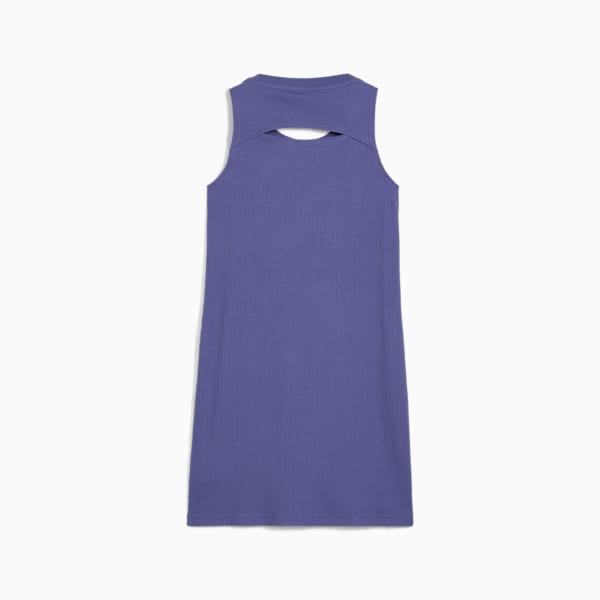 BUTTERFLY VIBE Big Kids' Ribbed Tank Dress, Blue Crystal, extralarge