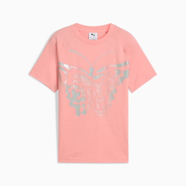 Playera Butterfly Vibe Logo para adolescentes, Pink Fruit, extralarge
