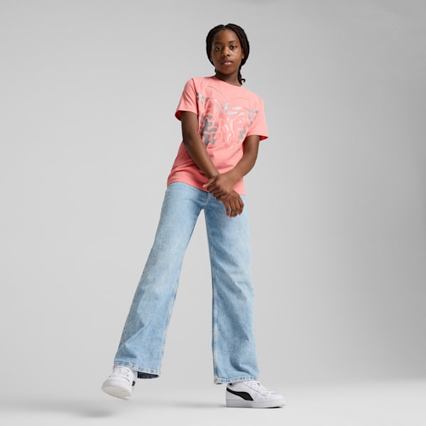 BUTTERFLY VIBE Big Kids' Logo Tee, Pink Fruit, extralarge