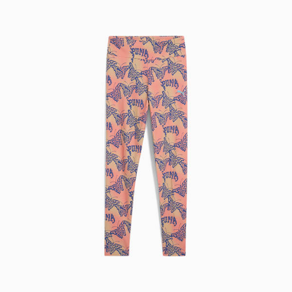 Leggings tiro alto Butterfly Vibe para adolescentes, Blue Crystal, extralarge