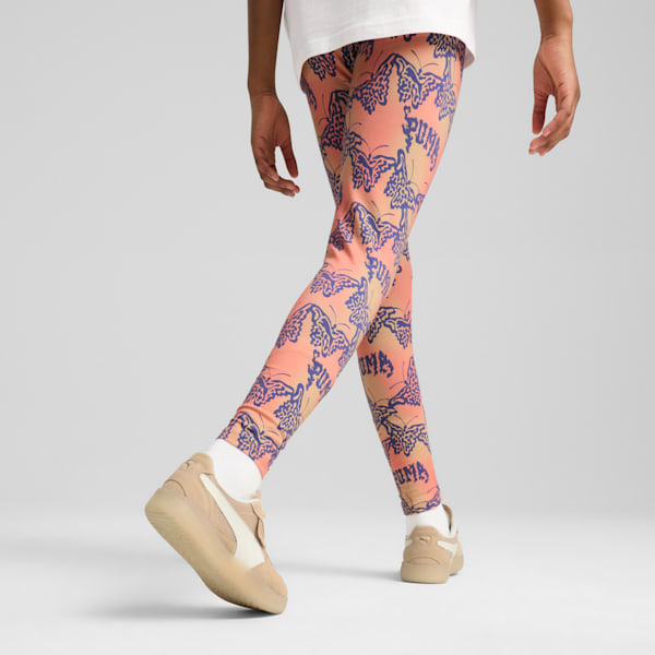BUTTERFLY VIBE Big Kids' High Waist Leggings, Blue Crystal, extralarge