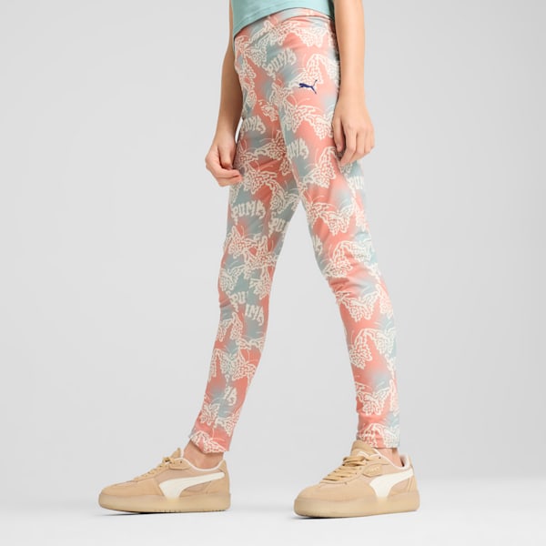 BUTTERFLY VIBE Big Kids' High Waist Leggings, Modern Mint, extralarge