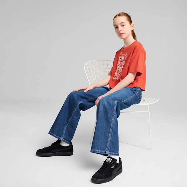 Graphics Big Kids' Short-Length Tee, Red Fire, extralarge