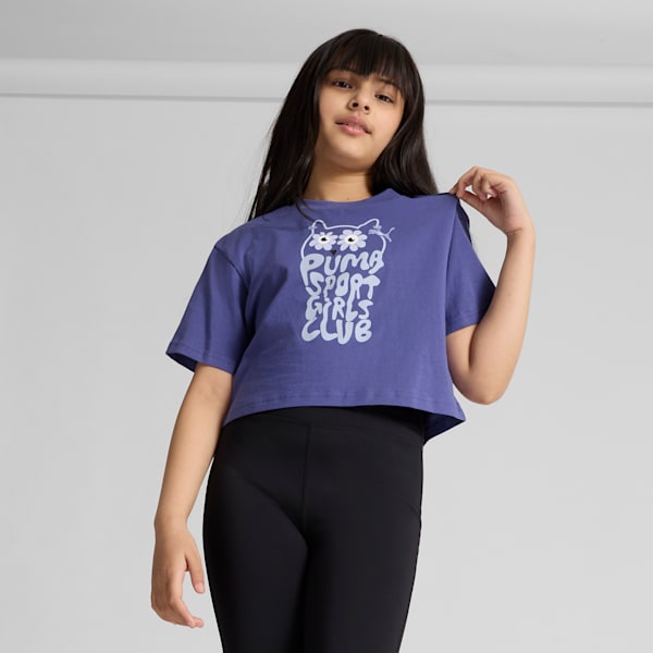 Graphics Big Kids' Short-Length Tee, Blue Crystal, extralarge