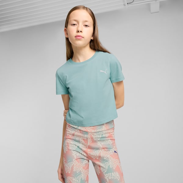 Playera para niños grandes Wardrobe Essentials, Modern Mint, extralarge