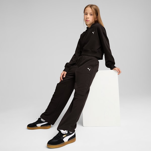 Wardrobe Essentials Big Kids' Short Length Hoodie, PUMA Black, extralarge