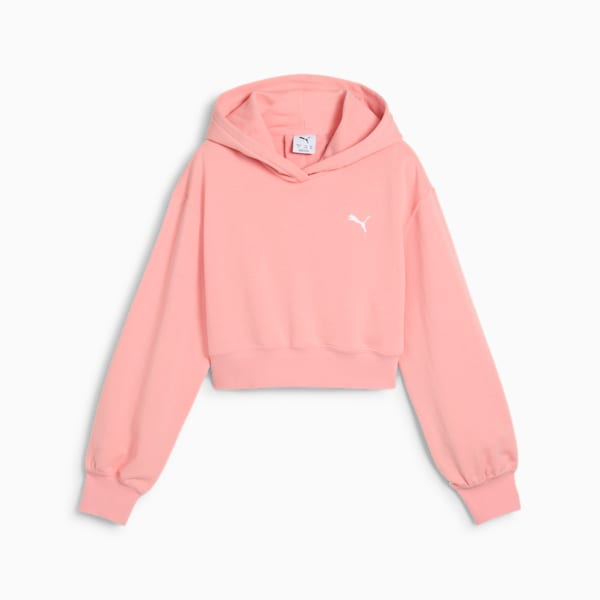 Wardrobe Essentials Big Kids' Short Length Hoodie, Pink Fruit, extralarge