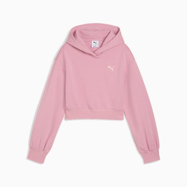 Wardrobe Essentials Big Kids' Short Length Hoodie, Poised Pink, extralarge