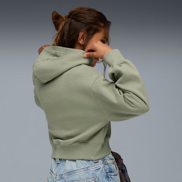 Wardrobe Essentials Big Kids' Short Length Hoodie, Lux Army, extralarge