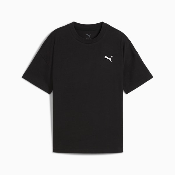 Wardrobe Essentials Big Kids' Relaxed Tee, PUMA Black, extralarge