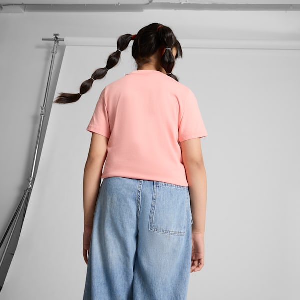 Wardrobe Essentials Big Kids' Relaxed Tee, Pink Fruit, extralarge