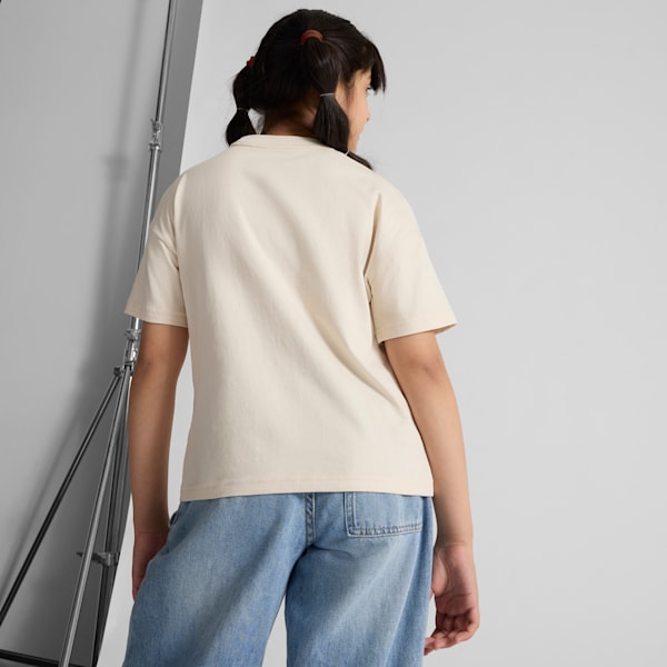 Wardrobe Essentials Big Kids' Relaxed Tee, Alpine Snow, extralarge